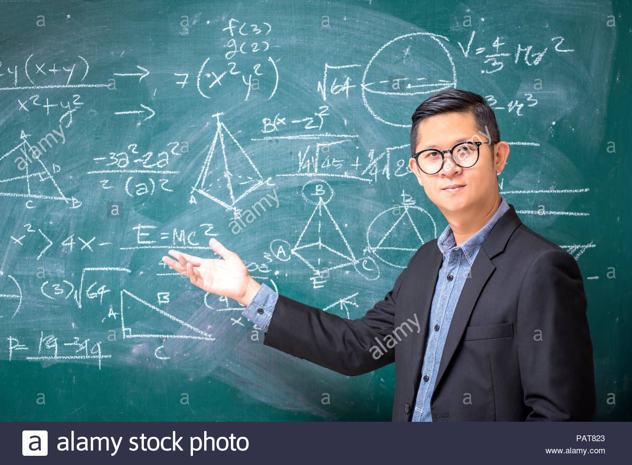 Asian math teacher