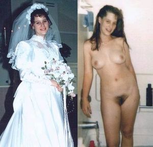Bride undressing