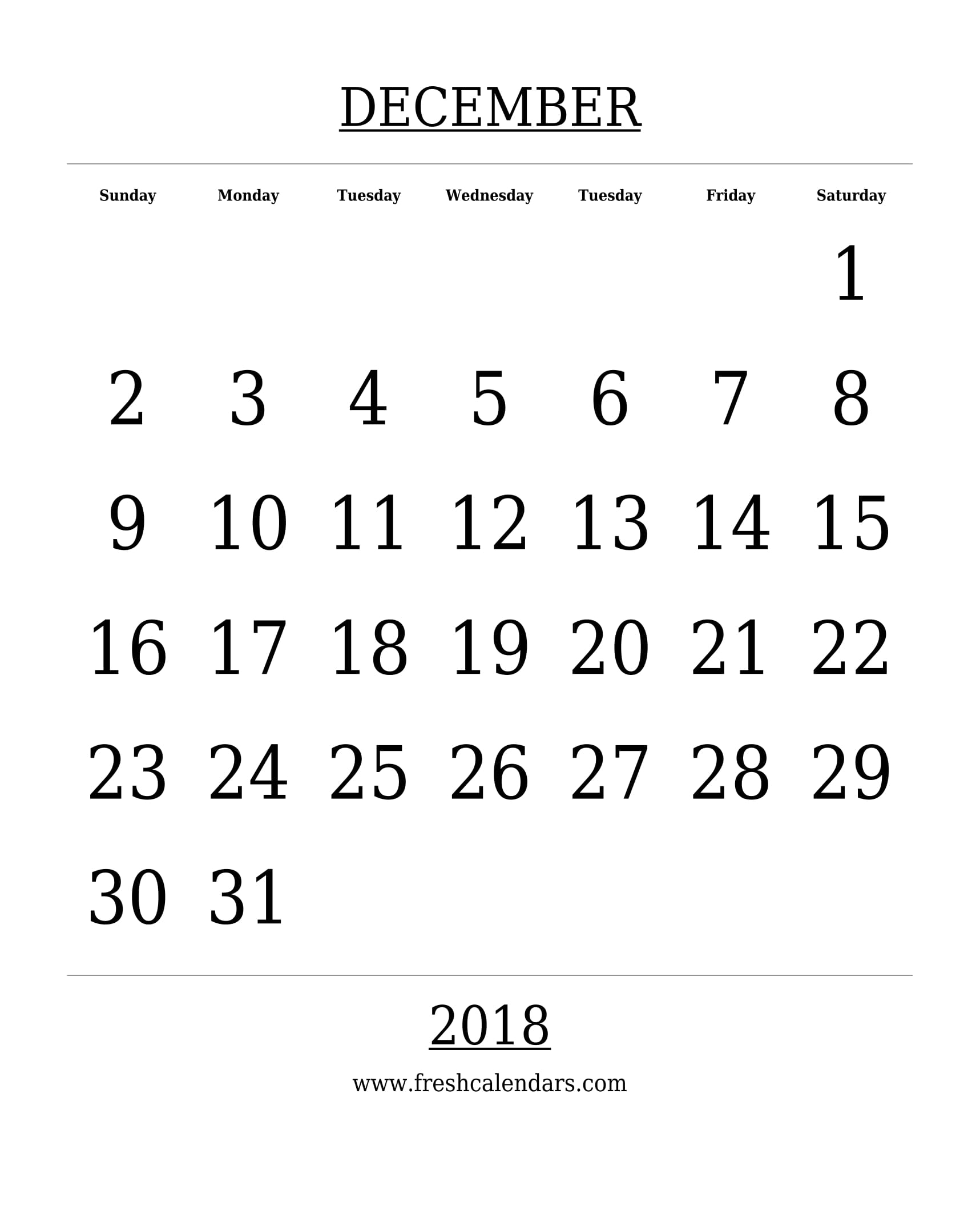 Calendar black