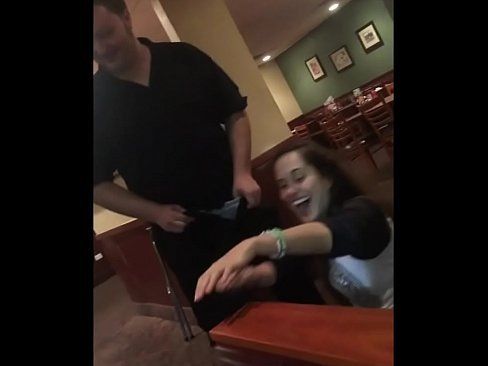 College girl giving blowjob and gets surprise at the end