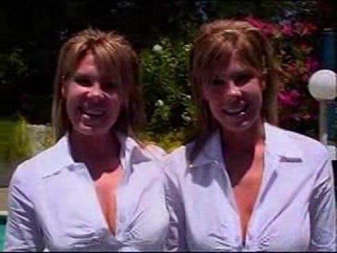 Big boobs twins suck penis load cumm on face