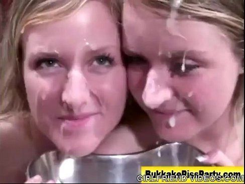 Sexy twins suck dick load cumm on face
