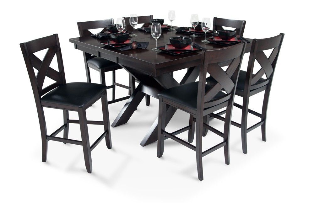 Asian pub table chairs black