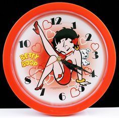 Snow C. reccomend Betty boop swinging red dress wall clock