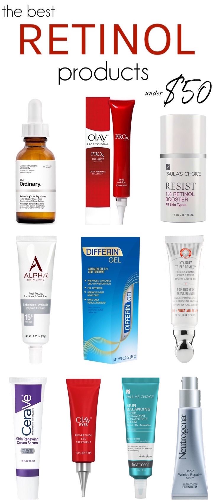 Undertaker reccomend Best drugstore facial products with retinol
