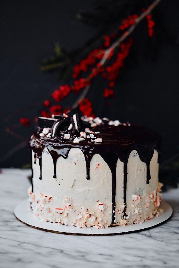 Goobers reccomend Cake with shaved candy cane