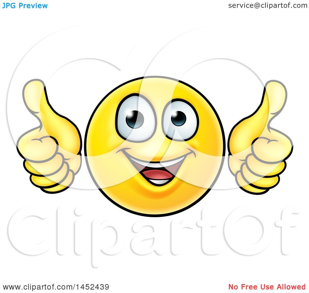 Quarterback reccomend Happy face thumbs up cartoon