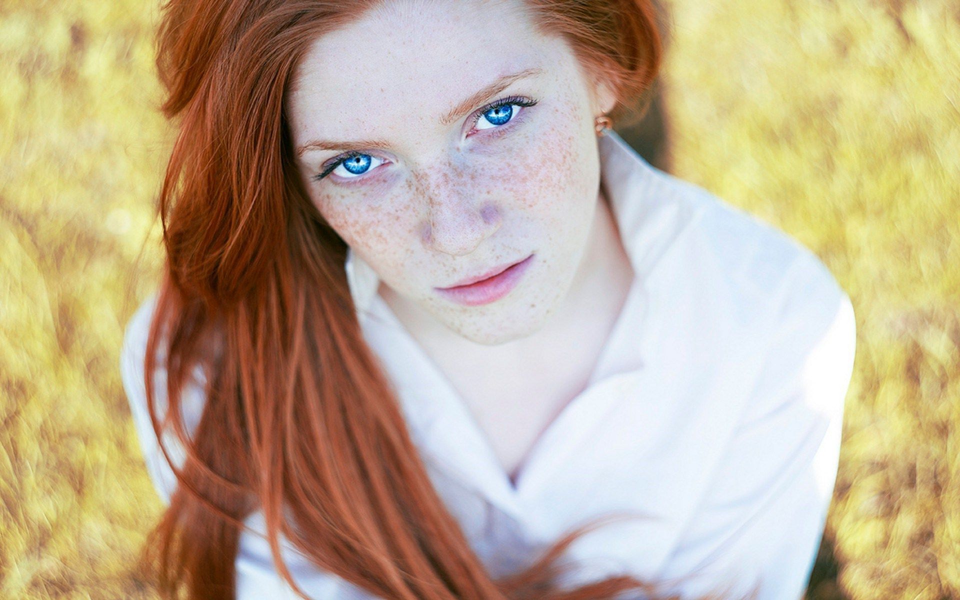 Free natural redhead freckles pic