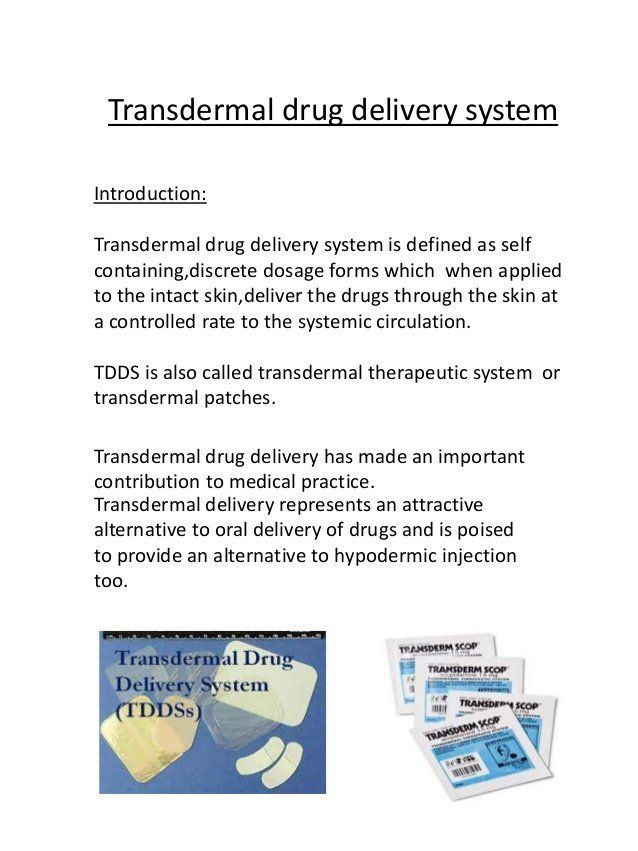 best of Drug delivery transdermal system enhancer in Penetration