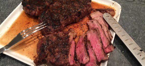 Grilled ny strip steak