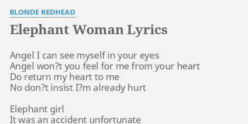 best of Elephant lyrics redhead Blonde woman