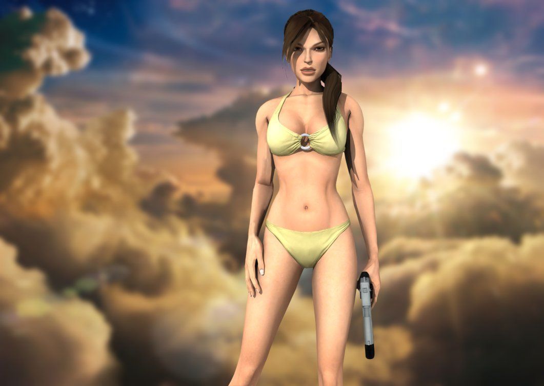 Lara croft gold bikini