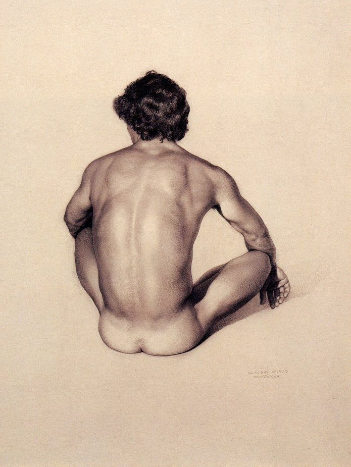 Art drawing figure male nude