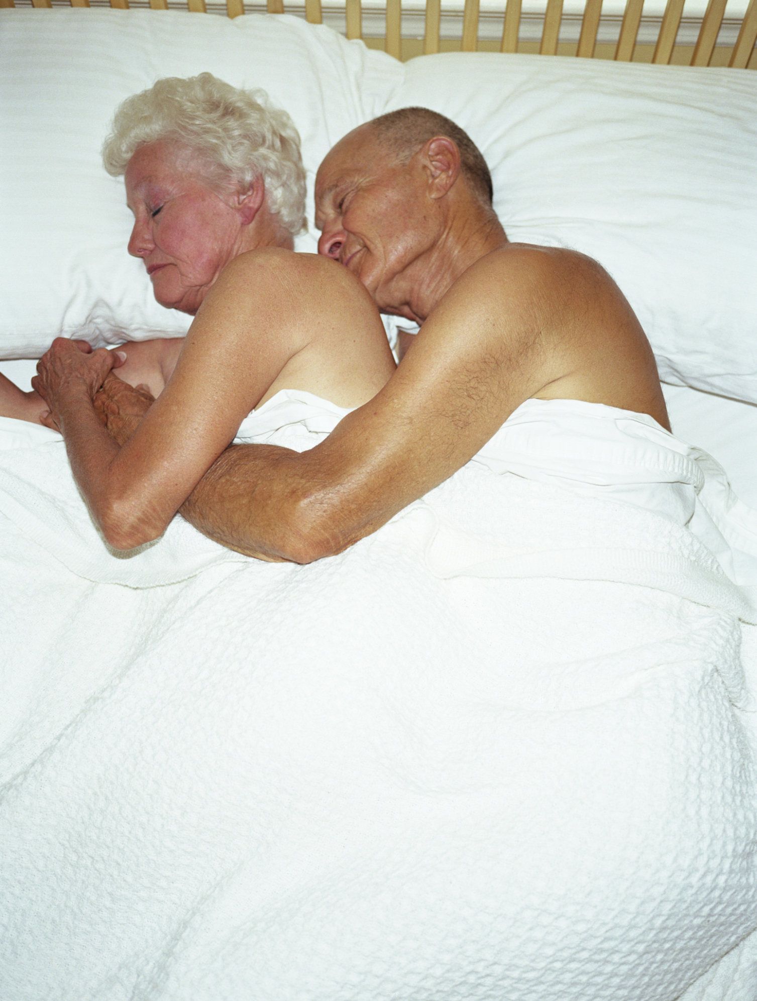 Mature women in missionary positions