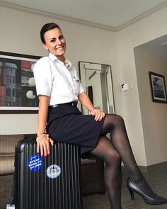 Collision reccomend Airline pilots and stewards pantyhose
