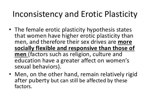 Define erotic plasticity