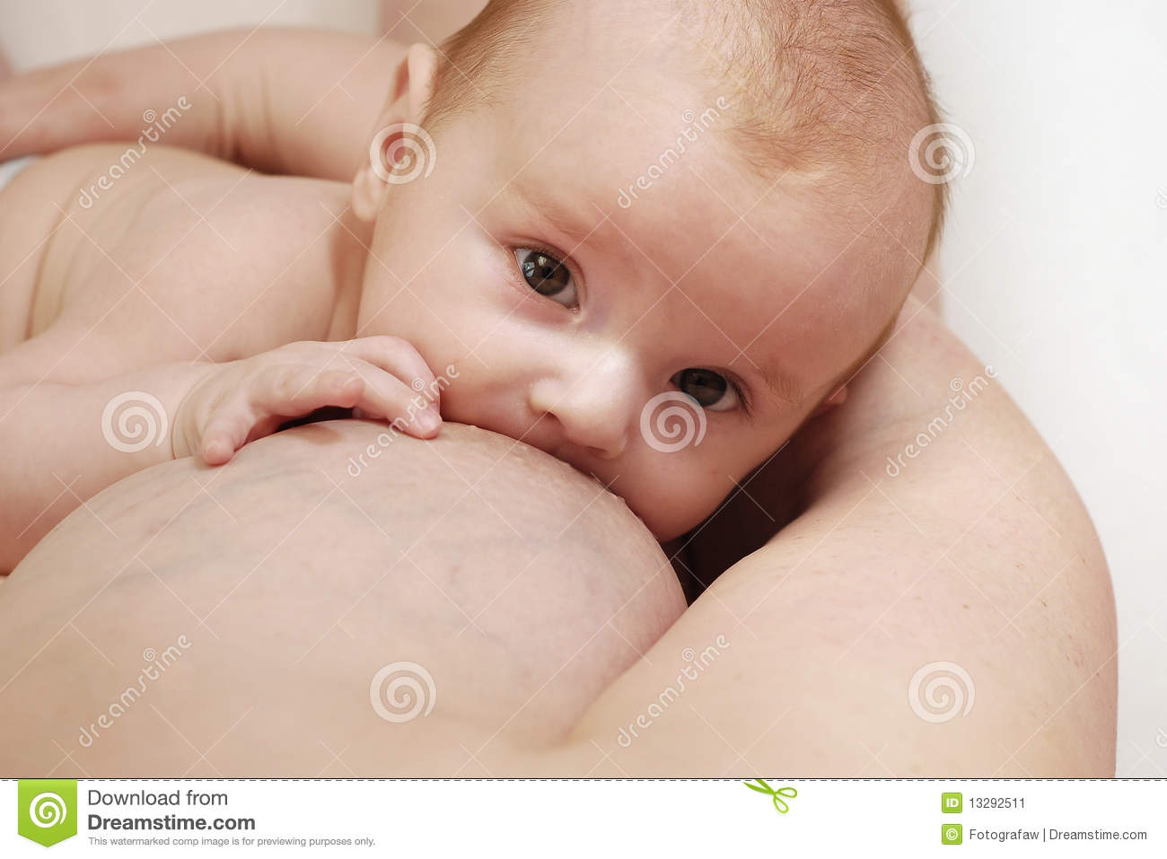 Milking baby boob