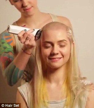 Video girl getting head shaved