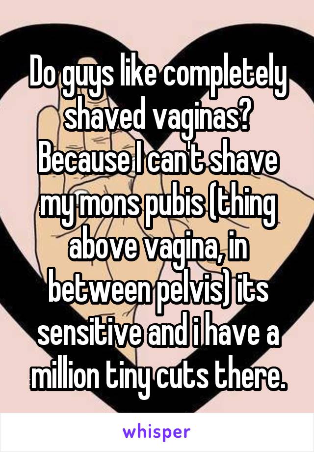 Fully shaved vagina