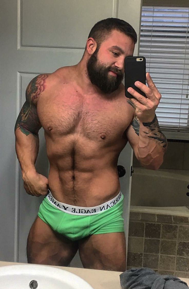 Hairy chest gay muscle bear