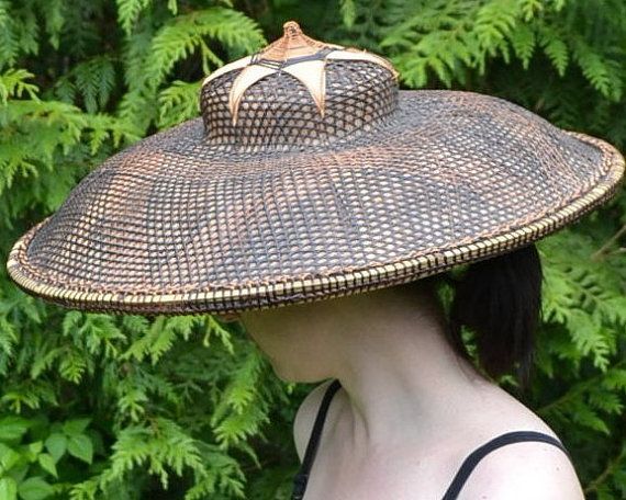 Antique asian farmer hat styles