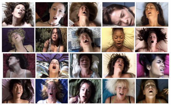 Facial expressions of women during orgasm