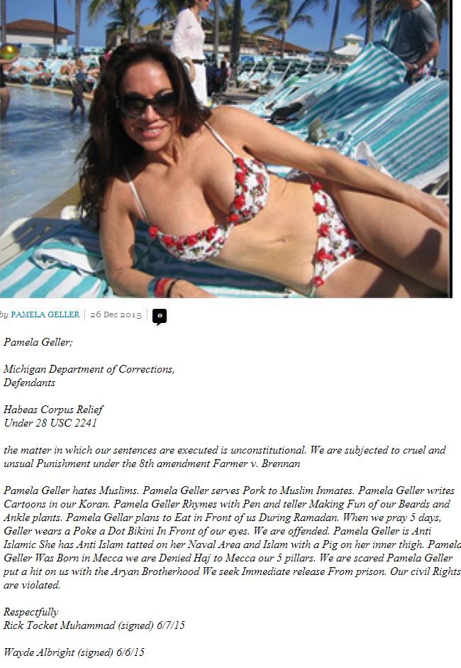 Camber reccomend Pamela geller bikini pictures
