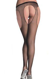 best of Crotchless pantyhose cut French