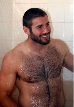 Gay hairy shower but