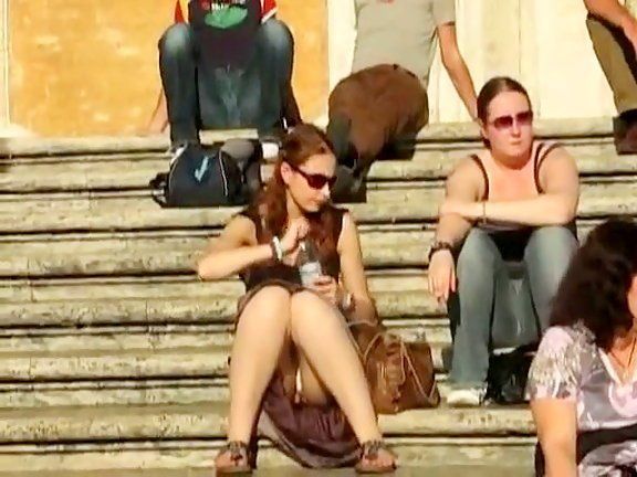 best of Girl on stairs Upskirt