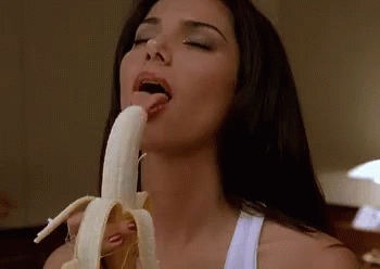 Full - stepsister was hungry and I fed her cum. SUCKING A BANANA.