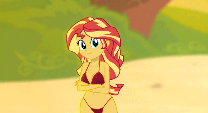 The B. reccomend sunset shimmer pubic