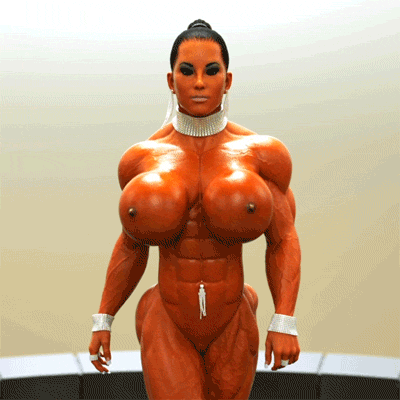The P. reccomend flexing outdoor muscle girl