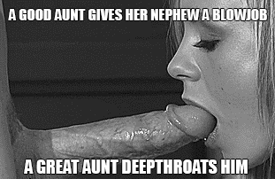 Aunt gave blowjob
