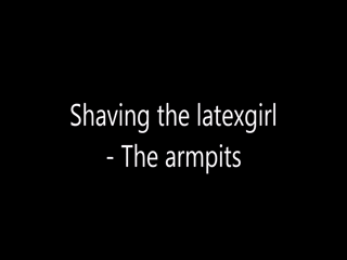 Straight razor shaving female armpits