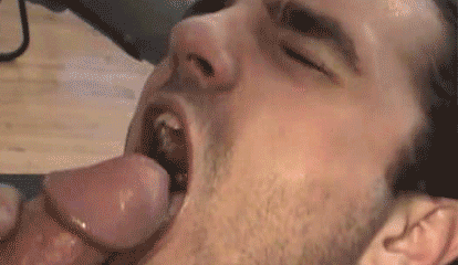 Licking juicy facial