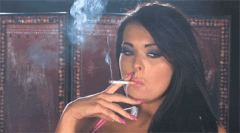 Fullback reccomend naked brunette smoking cigar