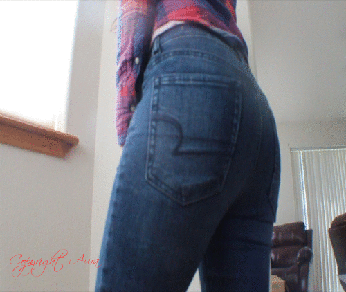 Brunette milf jeans and high