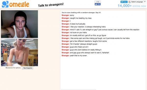 Omegle flingster talks dirty while