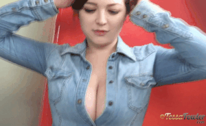 Massive titties bursting out shirt