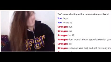 Girl shows omegle almost gets