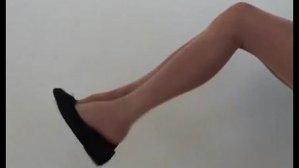 best of Shoeplay woman sexy flats dangling