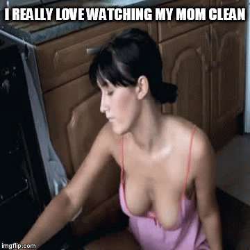 Sister cleaning naked