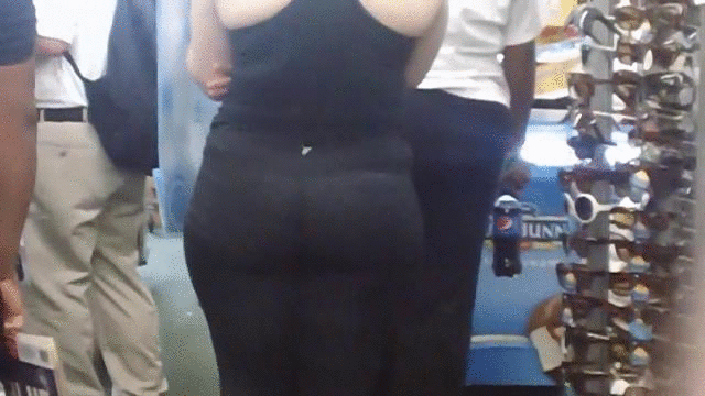 Tight leggings butt crack
