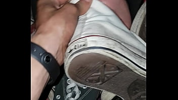 White converse and foot worship